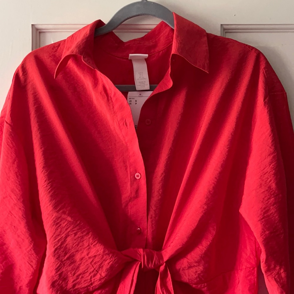 H&M tie front dress NWT